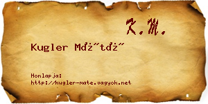 Kugler Máté névjegykártya